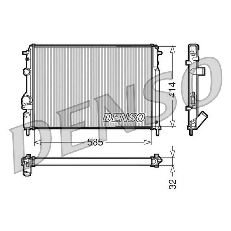 Denso Engine Radiator fits Dacia Logan 2005-2012 1.5