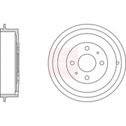 Apec Brake Drum Assembly Rear fits Citroën Nemo 2009 on 1.4