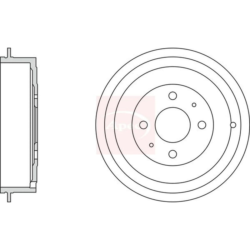 Apec Brake Drum Assembly Rear DRM9157