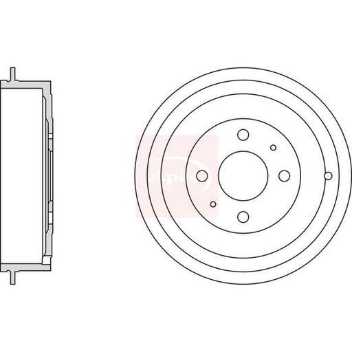 Apec Brake Drum Assembly Rear fits Citroën Nemo 2009 on 1.4
