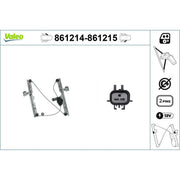 Valeo Electric Window Regulator Lifter Right Front 861215