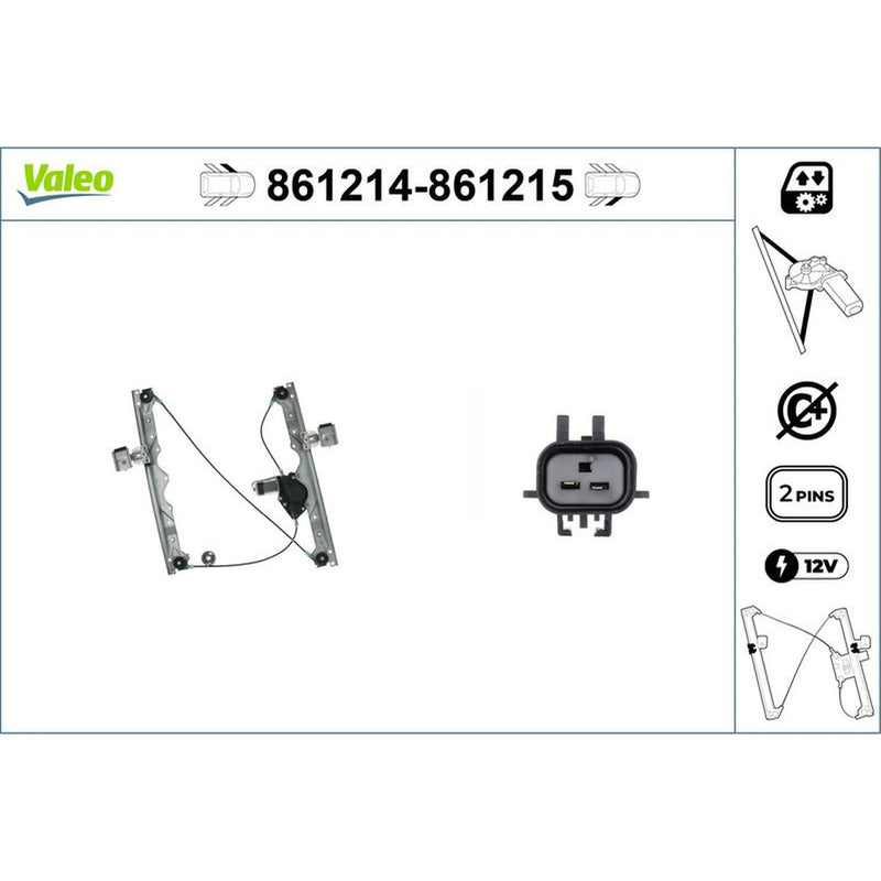 Valeo Electric Window Regulator Lifter Left Front 861214