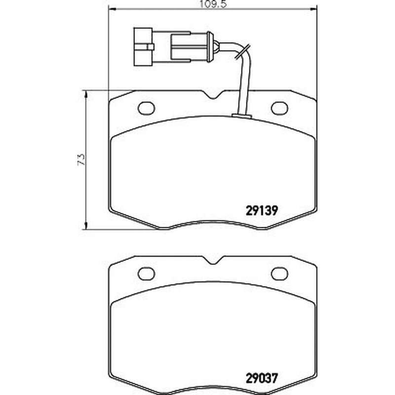 Mintex Front Brake Pad Set fits Iveco Daily II 1989-1999