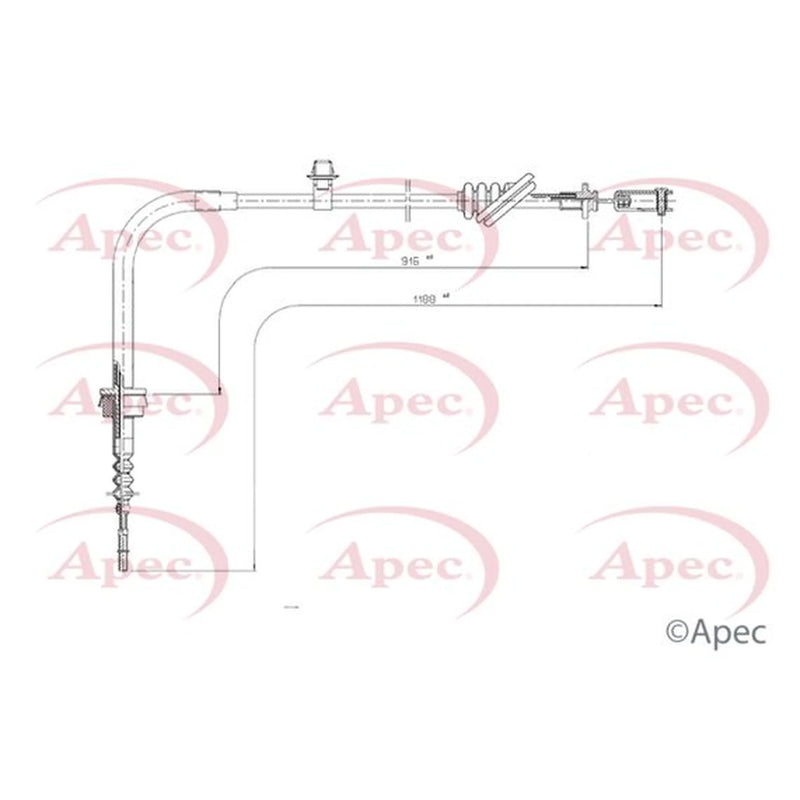 Apec Clutch Control Cable Pull CAB5034