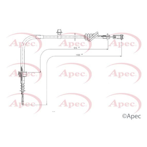 Apec Clutch Control Cable Pull fits Kia Rio I 2000-2005 1.3 1.5
