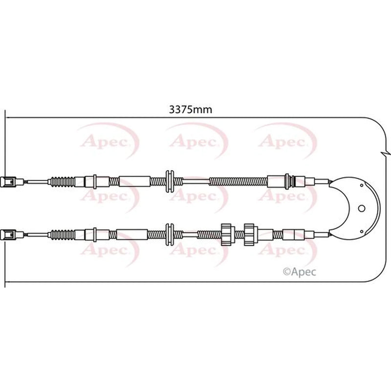 Apec Handbrake Cable Right Rear CAB1167