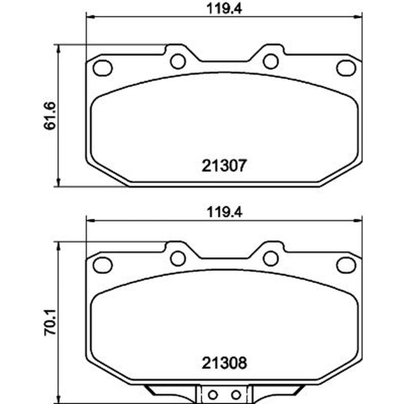 DON Front & Rear Pads fits Subaru Impreza 1996-2000 2.0