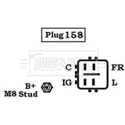 Borg & Beck Car Alternator 12V fits Nissan Pixo 2009 on 1.0