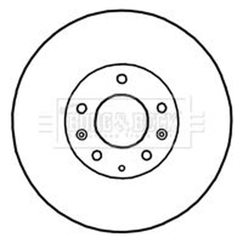 Borg & Beck 2 x Vented Brake Discs fits Mazda 6 2007-2013 1.8 2.0 2.2 2.5