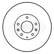 Borg & Beck Front Brake Vented Discs & Pads fits Mazda 6 2007-2013 1.8