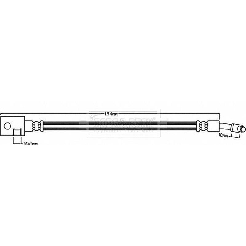 Borg & Beck Brake Hydraulic Hose Line outer BBH8347
