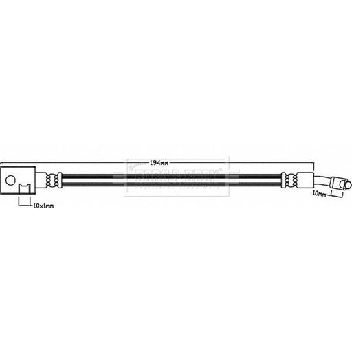 Borg & Beck Brake Hydraulic Hose Line outer BBH8347