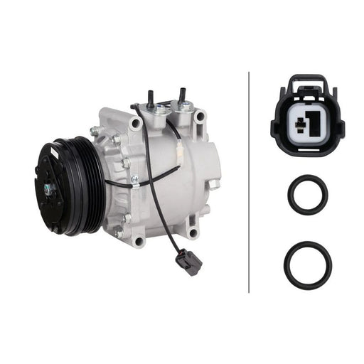 Hella Air Conditioning Compressor fits Honda Jazz II 2002-2008 1.2 1.3 1.4