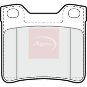 Apec Rear Brake Pad Set fits Peugeot 406 1995-2004 1.6 1.8 1.9 2.0 2.1 2.2
