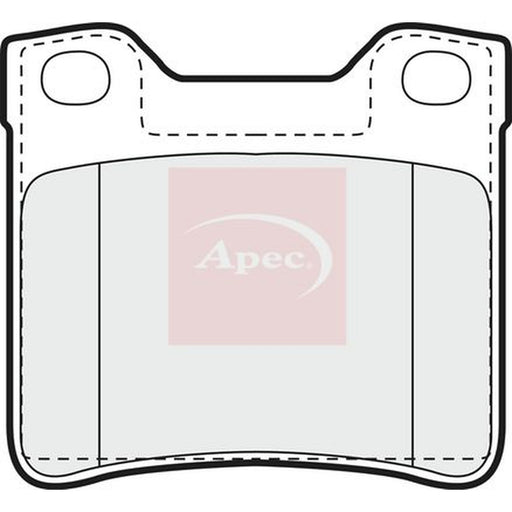 Apec Rear Brake Pad Set fits Peugeot 406 1995-2004 1.6 1.8 1.9 2.0 2.1 2.2