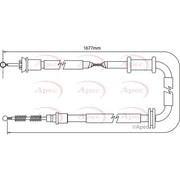 Apec Handbrake Cable Right Rear CAB1065