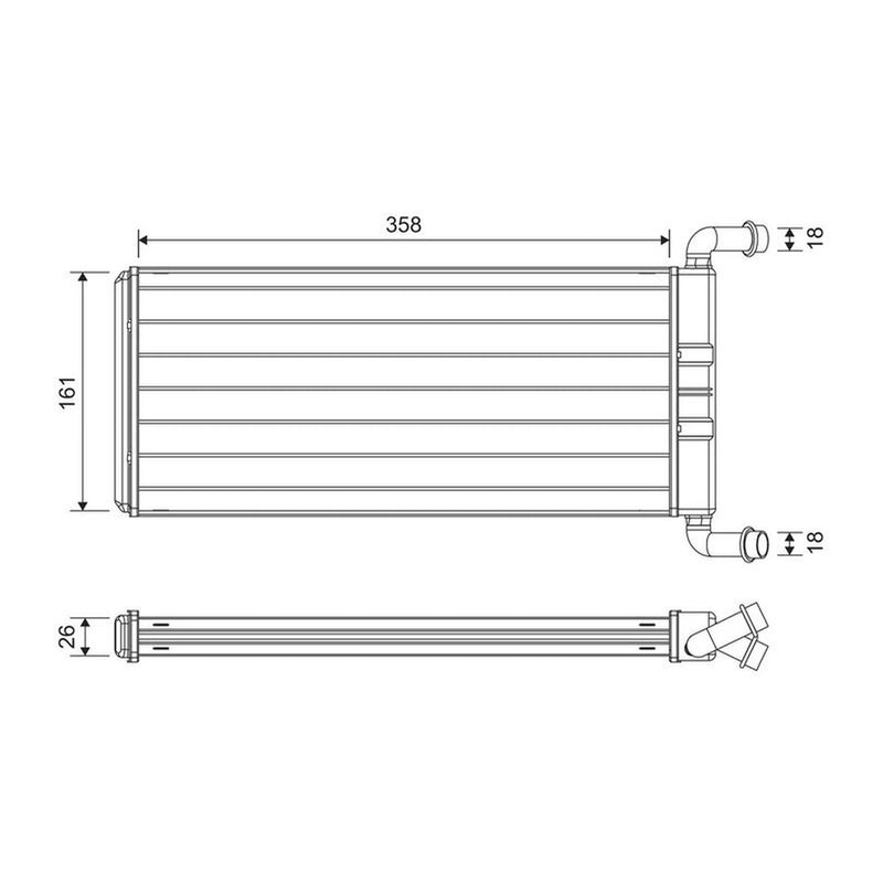 Valeo Heater Matrix Core Heat Exchanger 811643