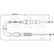 Apec Handbrake Cable Left Rear fits Audi A3 1996-2003 1.6 1.8 1.9