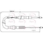 Apec Handbrake Cable Right Rear CAB1403