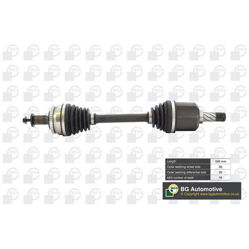 BGA CV Drive Shaft Driveshaft Front Left fits Volvo S60 I 2000-2010 2.0 2.4 2.5