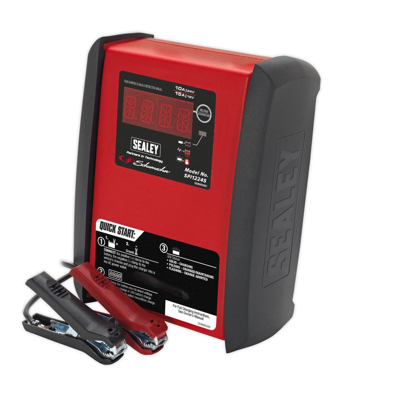 Sealey Schumacherï Intelligent Speed Charge Battery Charger/Maintainer 12V 15A/2 Sealey - Dynamic Drive