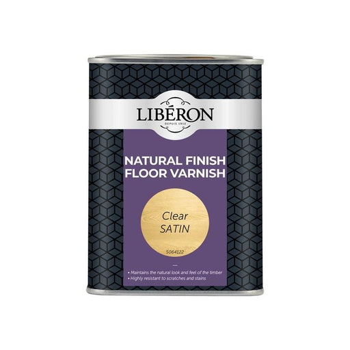 Liberon Natural Finish Floor Varnish Clear Satin 1 litre Liberon - Dynamic Drive