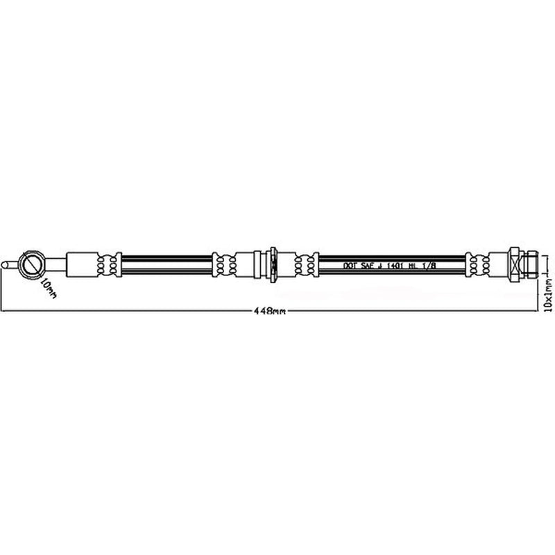 Juratek Brake Hydraulic Hose Line Rear fits Mitsubishi Carisma 1995-2006