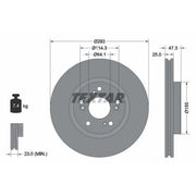 Textar 2 x Vented Front Brake Discs 92257303-x2