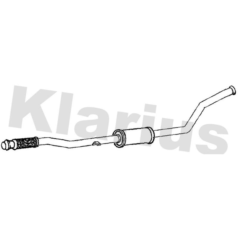 Klarius Box With Centre Pipe Centre fits Citroën C1 II 2014-2018 1.2