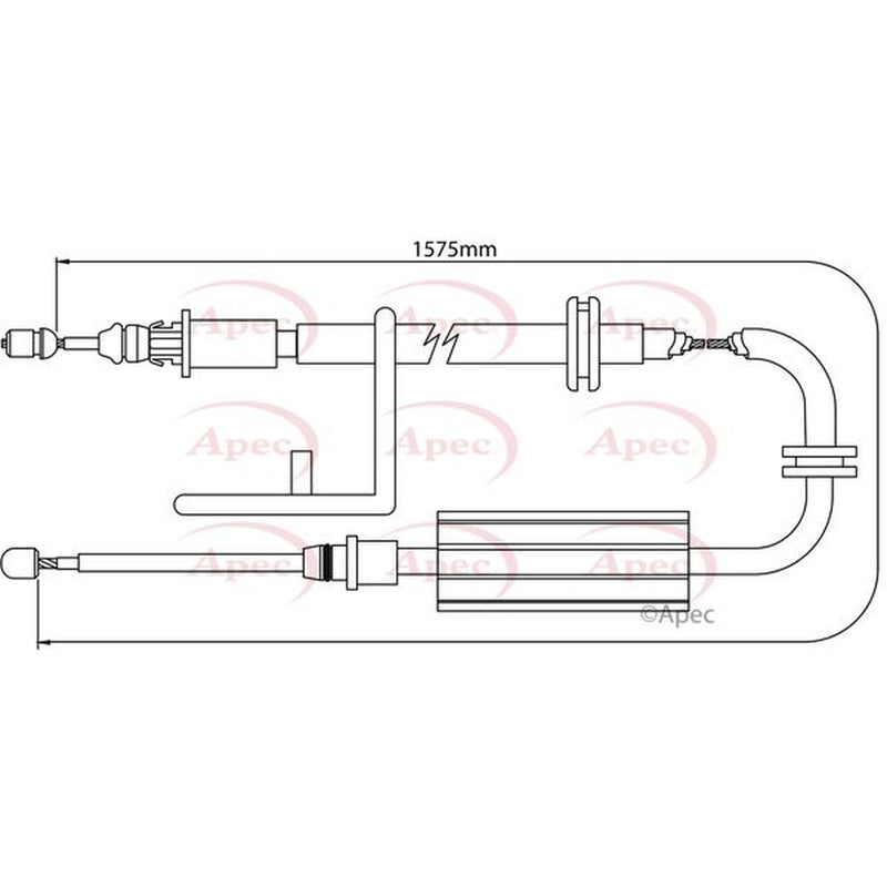 Apec Handbrake Cable Right Rear fits Land Rover Freelander 2 2006-2014 2.2 3.2