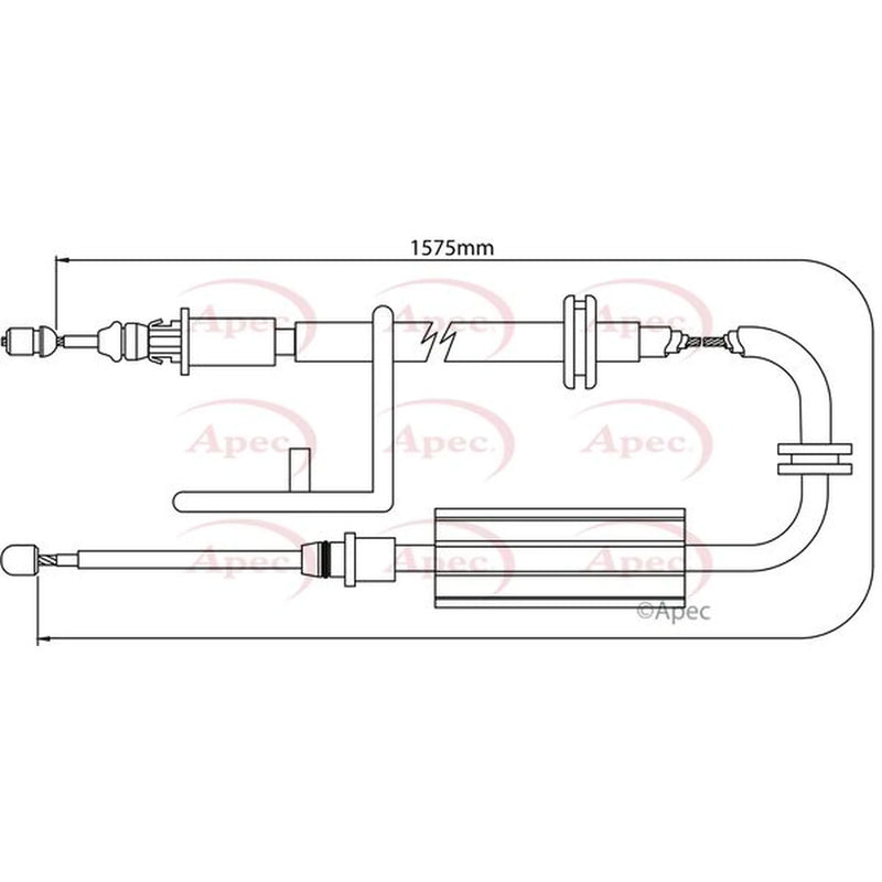 Apec Handbrake Cable Right Rear CAB1267