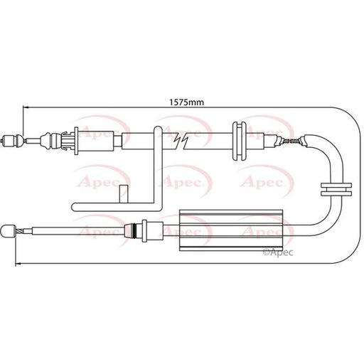 Apec Handbrake Cable Right Rear CAB1267