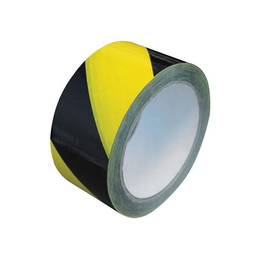 Faithfull Laminated Self-Adhesive Hazard Tape Black/Yellow 50mm x 33m Faithfull - NN4 Online