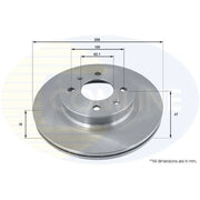 Comline Front Brake Discs & Pads fits Hyundai I20 II 2014-2020 1.2