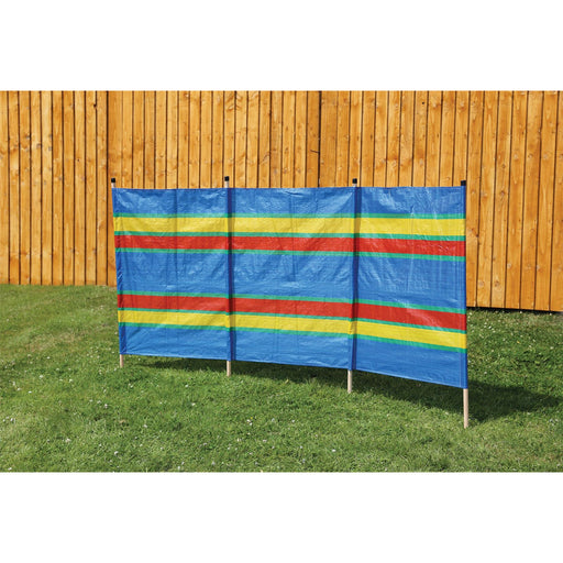 4 Pole Multicoloured Polythene Windbreak 1440 Quest - Dynamic Drive