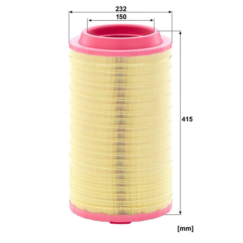 MANN-FILTER Engine Air Filter fits Mercedes-Benz Unimog 2000 on