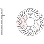 Apec 2 x Perforated/Vented Brake Discs fits Porsche 911 1993-1997 3.6