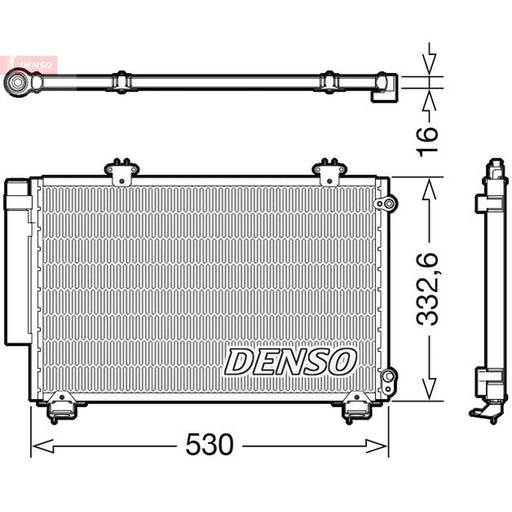 Denso Air Conditioning Condenser fits Toyota Yaris Verso 2000-2005 1.3 1.4