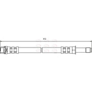 Apec Brake Hydraulic Hose Line Front fits Mercedes-Benz Sprinter 2-T 1995-2006