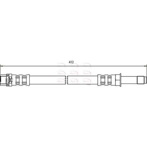 Apec Brake Hydraulic Hose Line Front fits Mercedes-Benz Sprinter 2-T 1995-2006