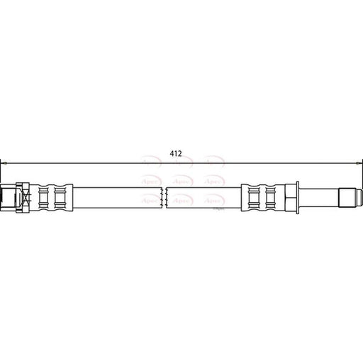 Apec Brake Hydraulic Hose Line Front HOS3538