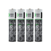 Lighthouse AAA USB-C Rechargeable Li-ion Battery Pack of 4 - L/HBATUSBAAA