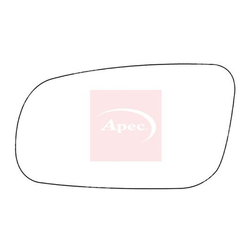 Apec Exterior Wing Mirror Glass Left fits Audi A3 1996-2003 1.6 1.8 1.9