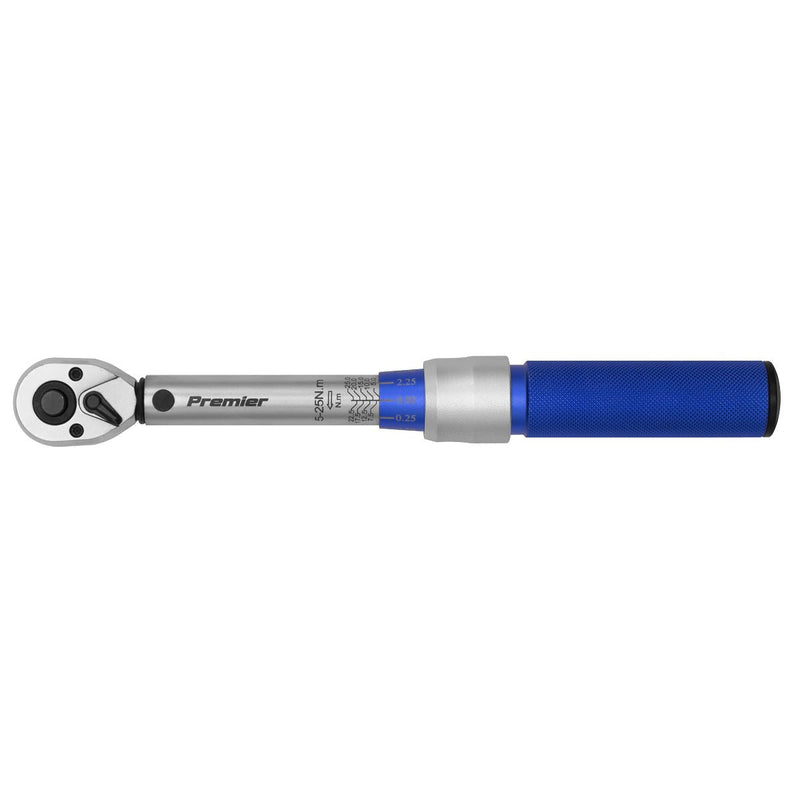 Sealey Torque Wrench Micrometer Style 3/8"Sq Drive 5-25Nm Calibrated STW902 Sealey - Dynamic Drive