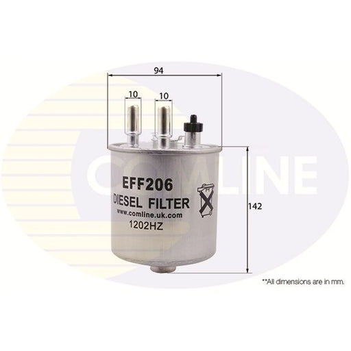 Comline Fuel Filter Element fits Renault Kangoo / Grand Kangoo II 2008 on 1.5