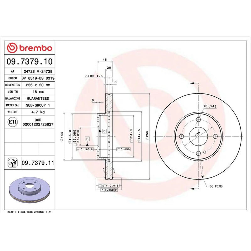 Brembo Front Brake Discs & Pads fits Mazda MX-5 1993-2005 1.6 1.8