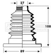 First Line Drive Shaft Bellow Kit Front Left Thermoplast fits Seat Arosa