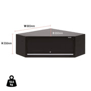Draper BUNKER Modular Corner Wall Cabinet, 865mm 33201 Draper - Dynamic Drive