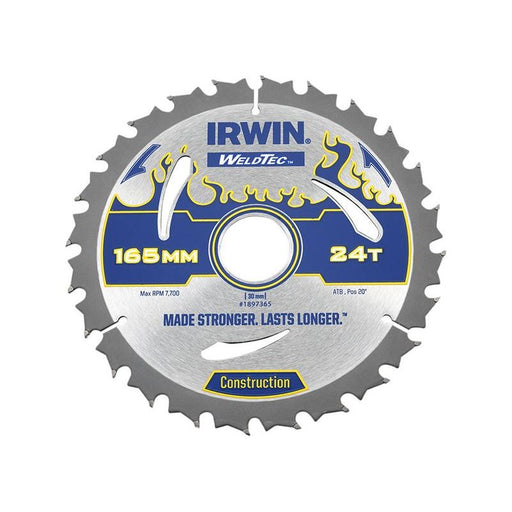 Irwin® Weldtec Circular Saw Blade 165 x 30mm x 24T ATB IRWIN® - Dynamic Drive