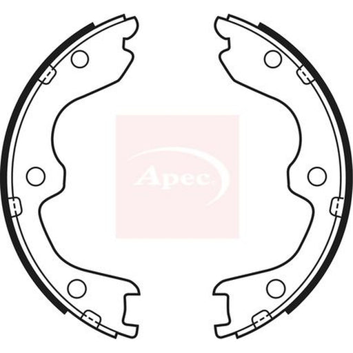 Apec Parking Brake Shoe Set fits Nissan 350Z 2002-2008 3.5